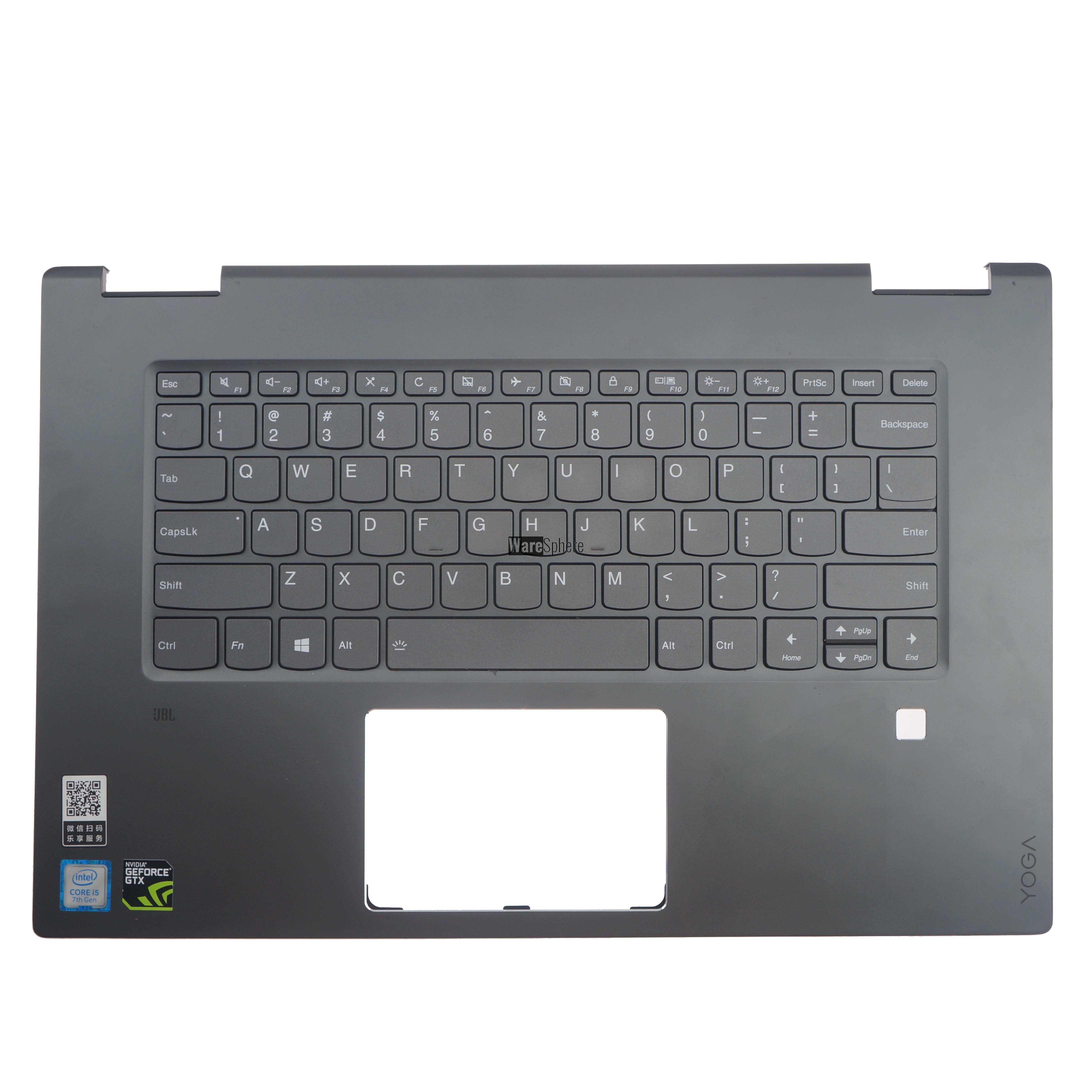 Top Cover Upper Case for Lenovo Yoga 720-15IKB Palmrest with Keyboard  AM1YU000200 5CB0N67978