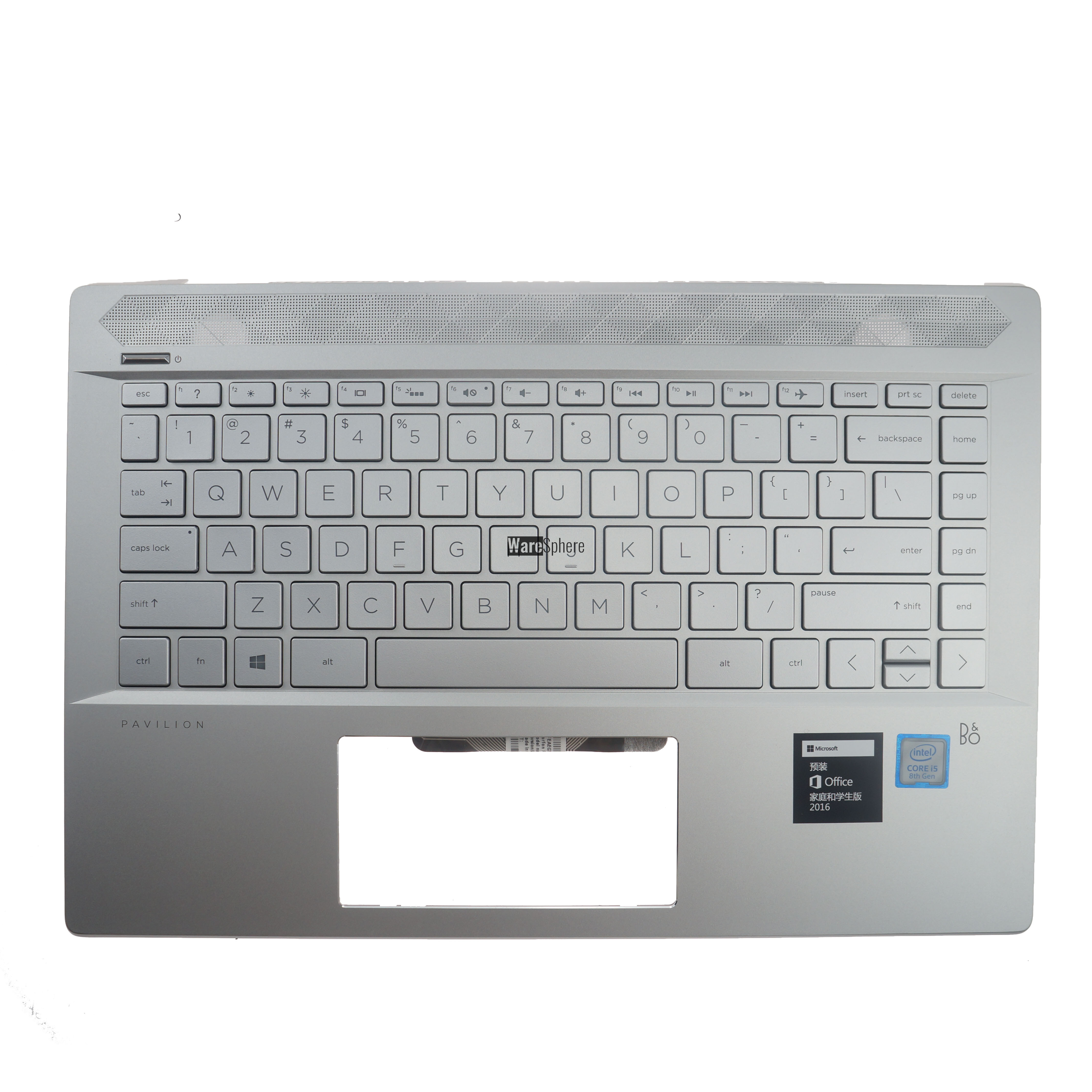 Top Cover Upper Case for HP 14-CE with Keyboard L19191-001 Sliver Without Fingerprint hole