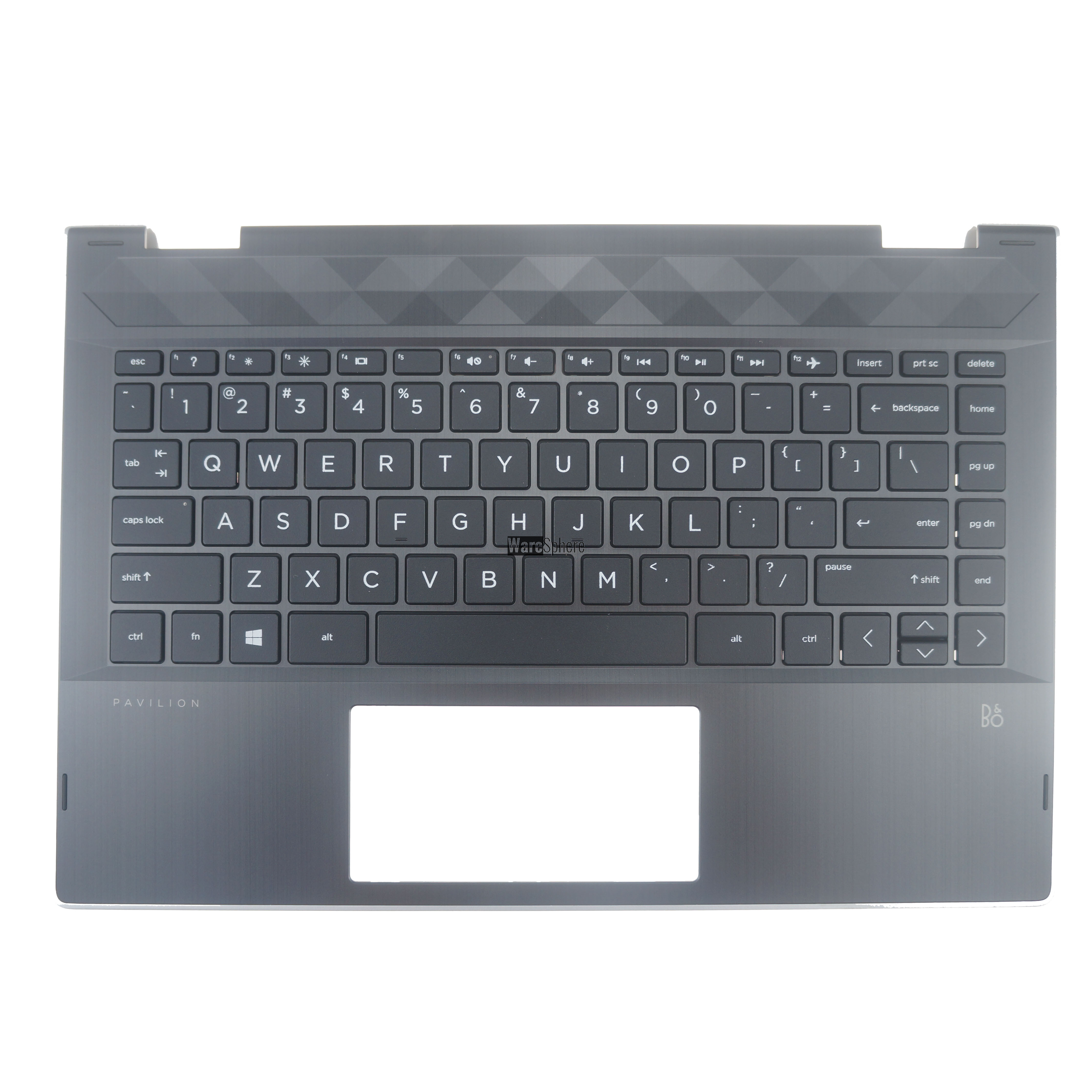 Top Cover Upper Case for HP Pavilion x360 14-cd Palmrest with US Keyboard 4600E812000 L18947-001  Black Silver Side