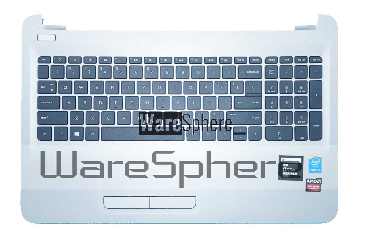 HP 15ac 15-AC  Palmrest Touchpad Top Cover W/Keyboard AP1EM000332 813975-001 A-