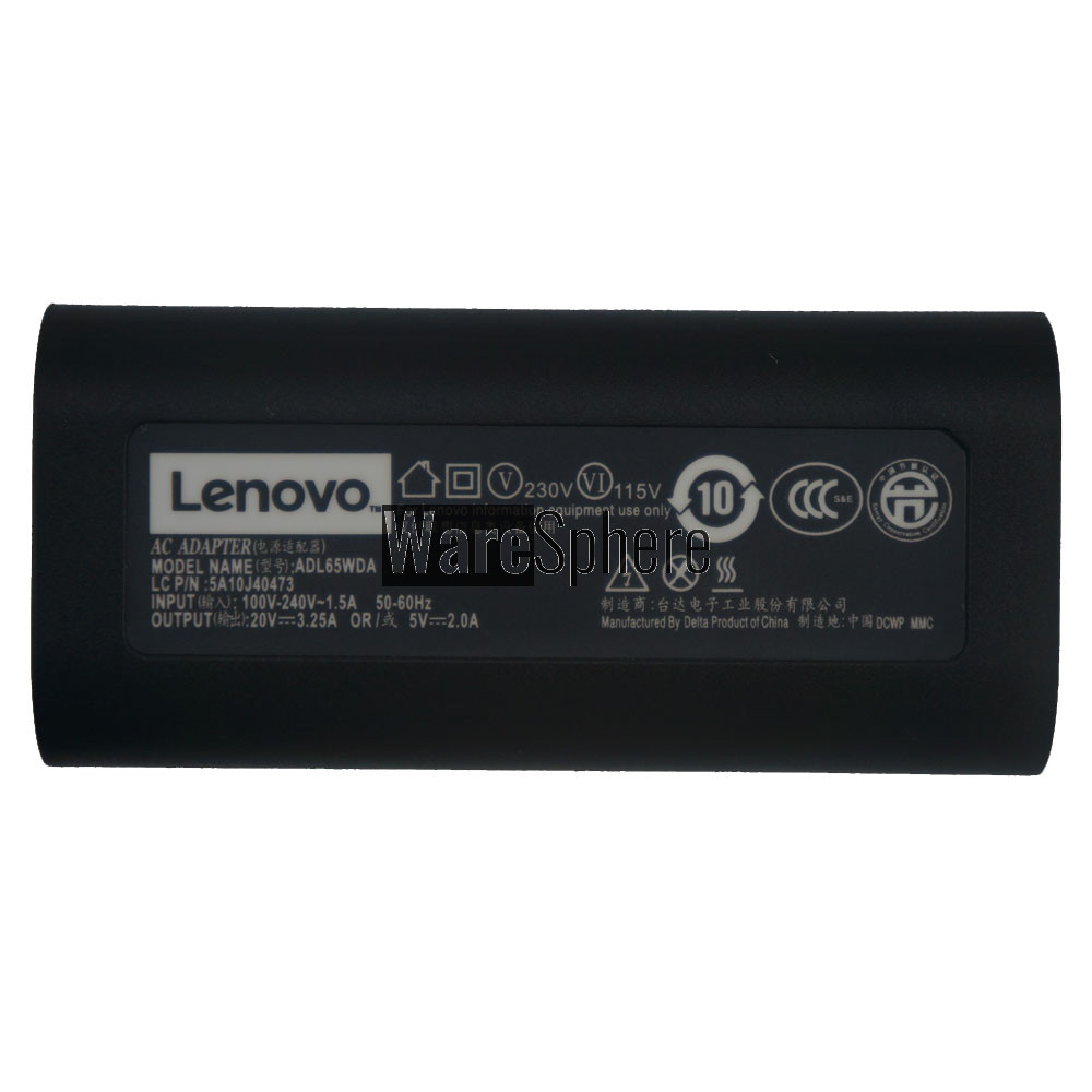 65W 20V 3.25A AC Power Adapter For Lenovo Yoga 900-13ISK 700-14ISK  5A10J40473 ADL65WDA