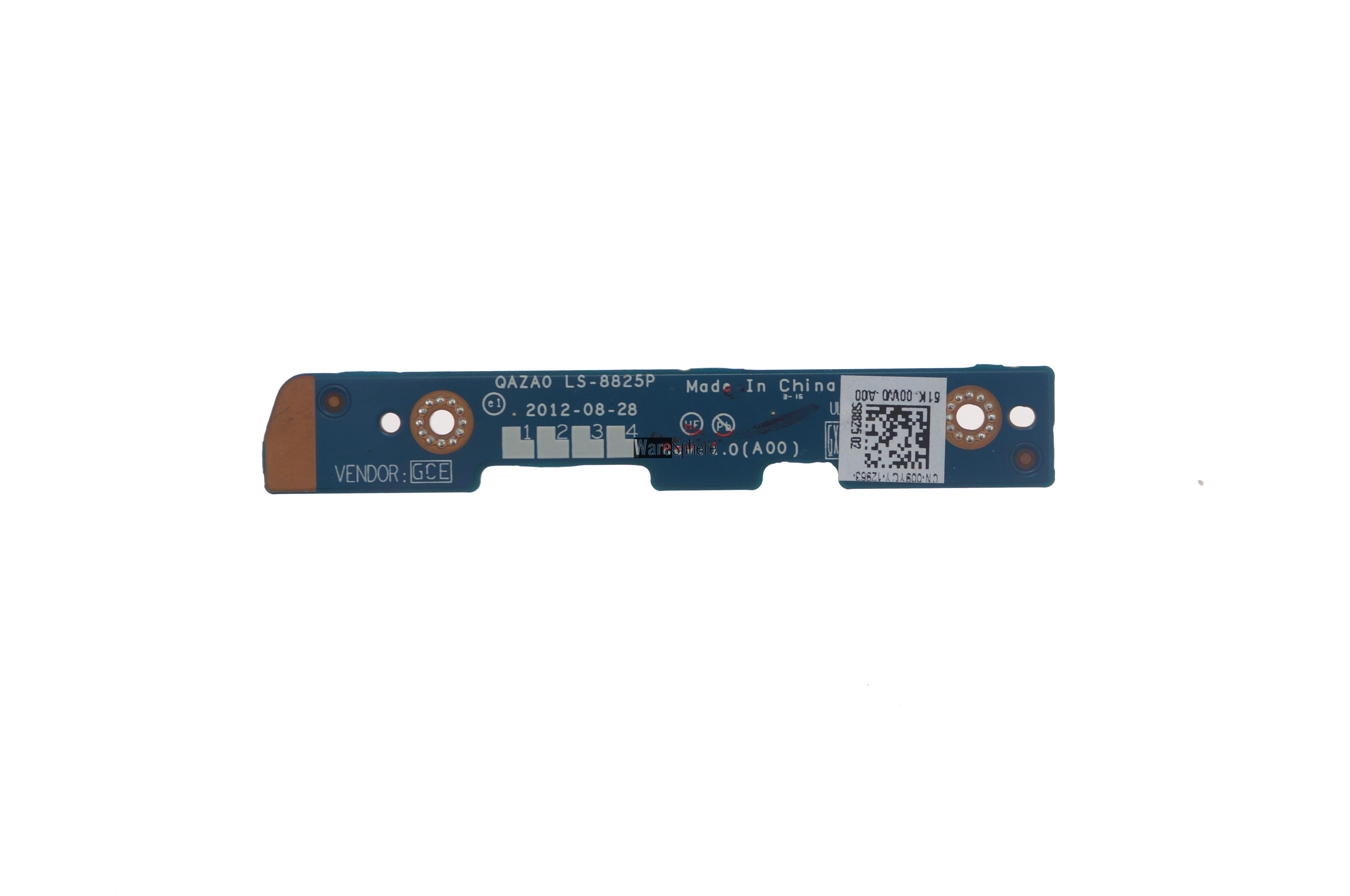 Power Button Board Assembly for Dell XPS 12 (9Q23 / 9Q33)  09YCY LS-8825P