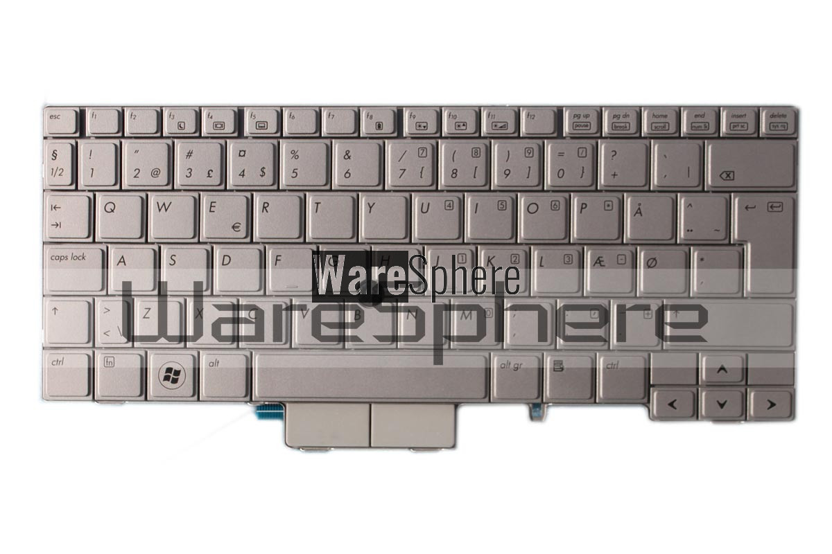 Keyboard for HP Elitebook 2740P Silver MP-09B66DK6442 Danish