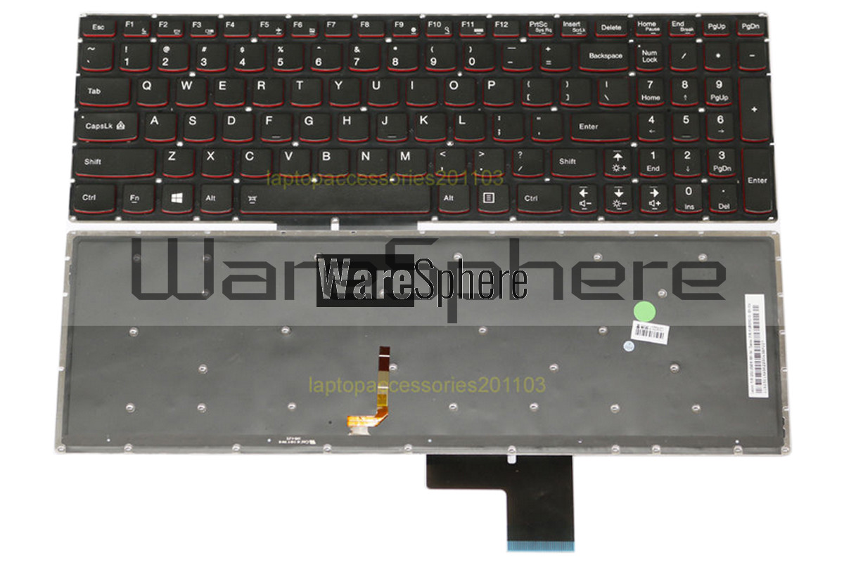 Backlit Keyboard for Lenovo IdeaPad Y50 Black