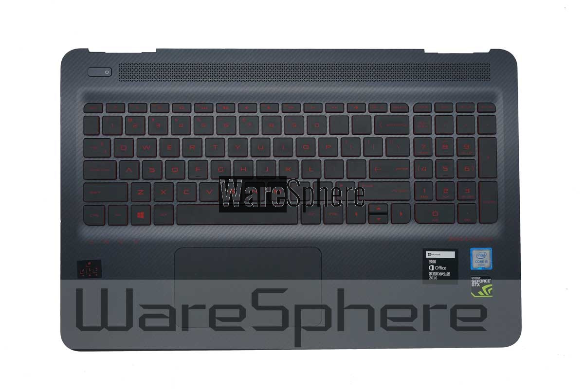 Top Cover Upper Case with Backlit Keyboard for HP 15-AX102TX 859735-001 Black