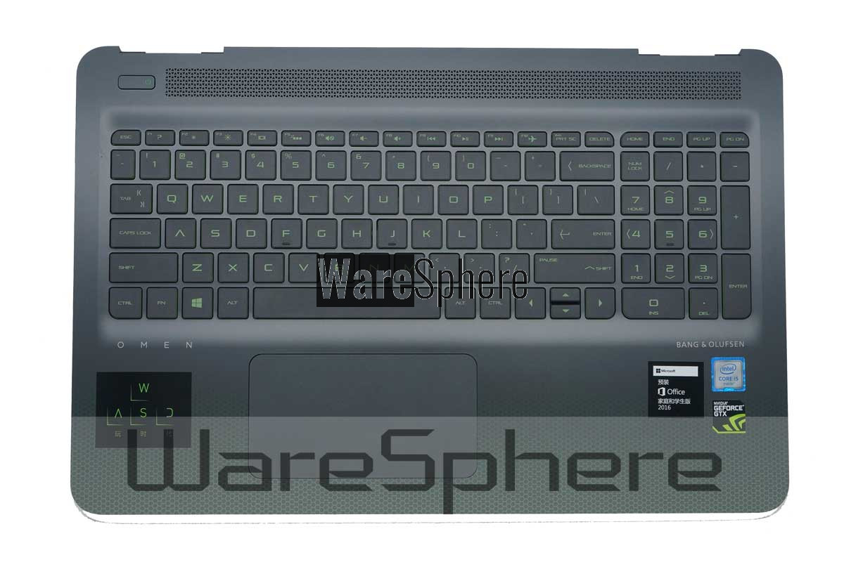 Top Cover Upper Case with Backlit Keyboard for HP 15-AX102TX 905118-001 Black