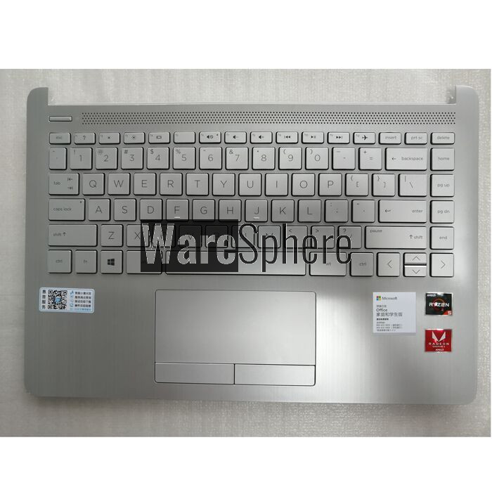 Top Cover Upper Case Palmrest For HP 14-CF DK With Keyboard Touchpad L48648-001 Sliver