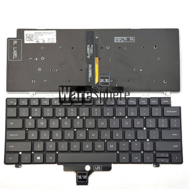 Laptop Keyboard for Dell Latitude 5420 7420 7520 US With Backlit 0CW3R5 CW3R5 Black 