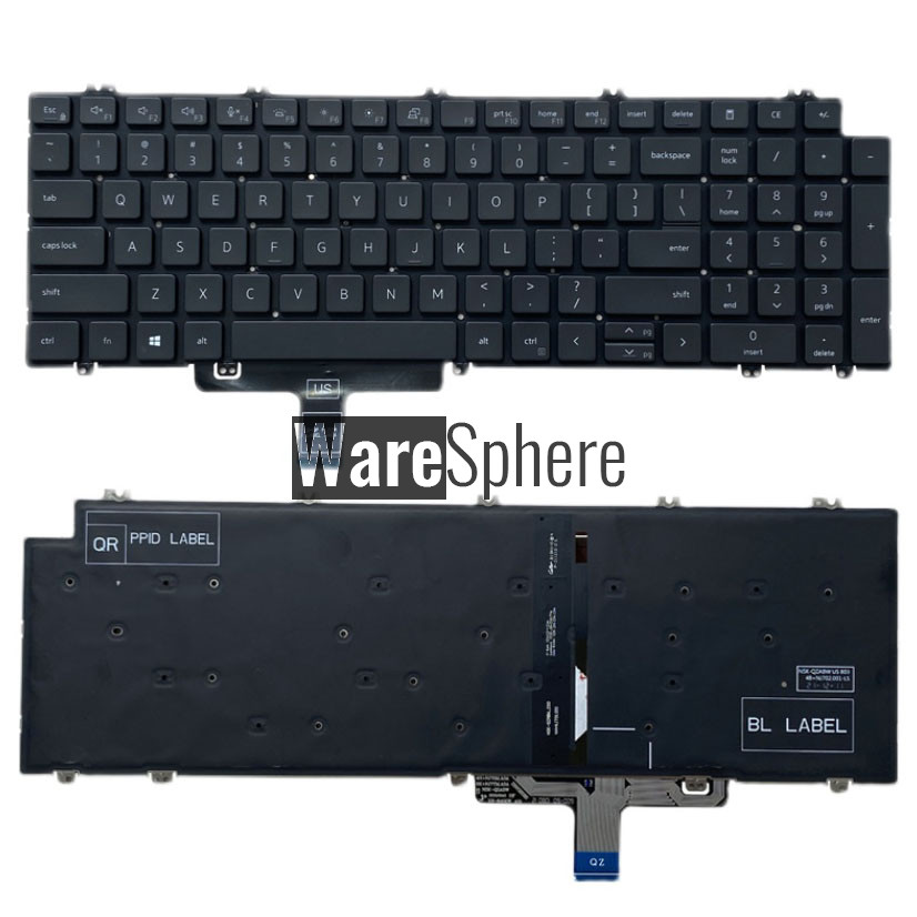  Laptop Keyboard For Dell Latitude 5520 5521 Precision 3560 3561 Notebook Keyboard N7N16 Backlit Black