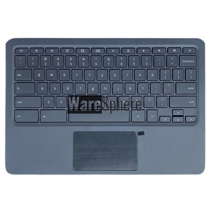 Upper Base Cover for HP Chromebook 11 G7 EE Palmrest Keyboard and Touchpad L52573-001 Black