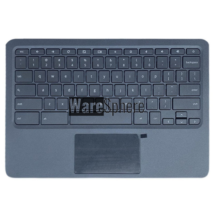 Upper Base Cover for HP Chromebook 11 G7 EE Palmrest Keyboard and Touchpad L52573-001 Black
