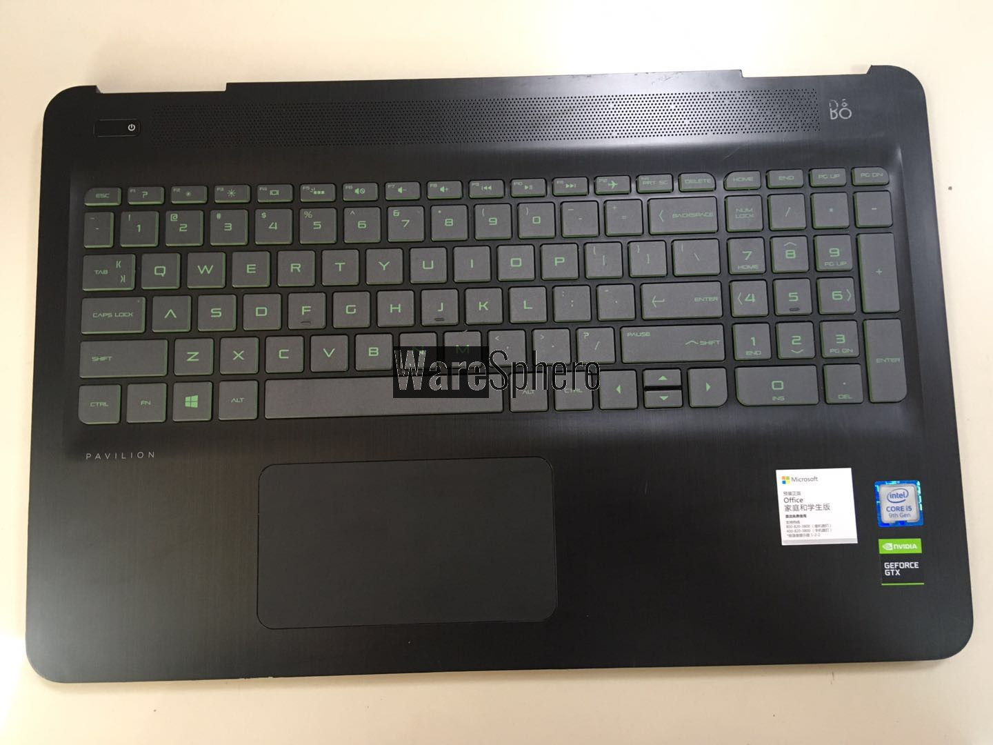 Top Cover Upper Case for HP Pavilion 15-bc Palmrest Keyboard L22938-001 Black