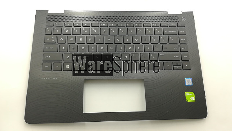 Top Cover Upper Case for HP Pavilion X360 14-BA With Touchpad 924116-001 Palmrest  Black US
