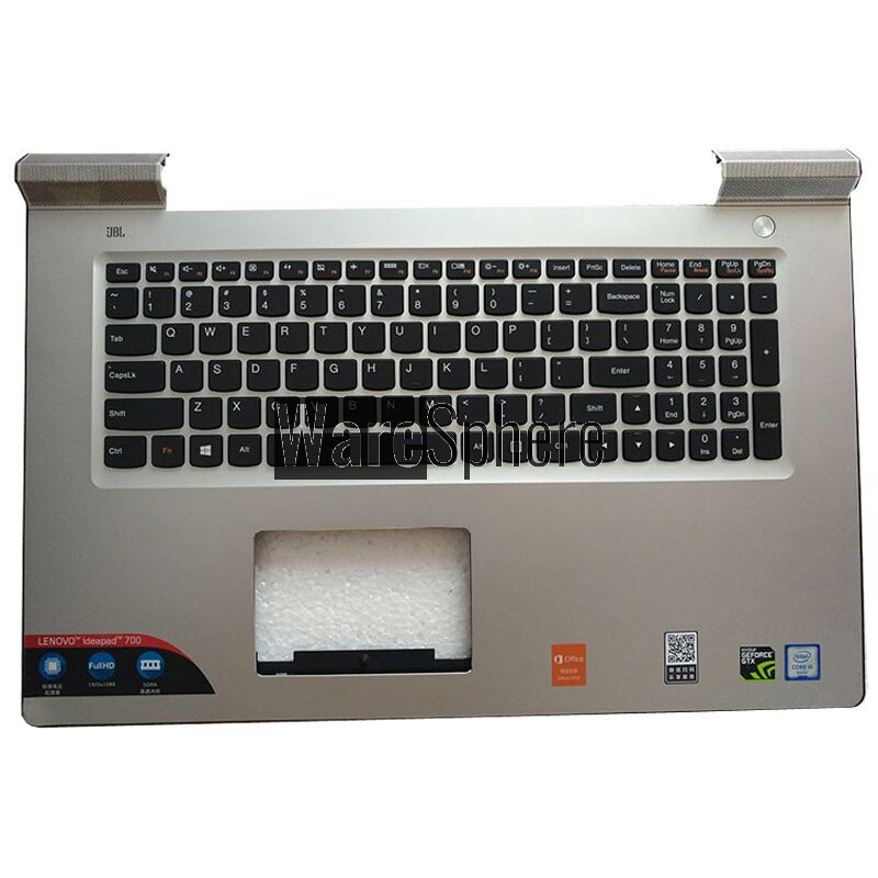 Top Cover Upper Case for Lenovo ideapad 700-17 Palmrest With Keyboard Sliver