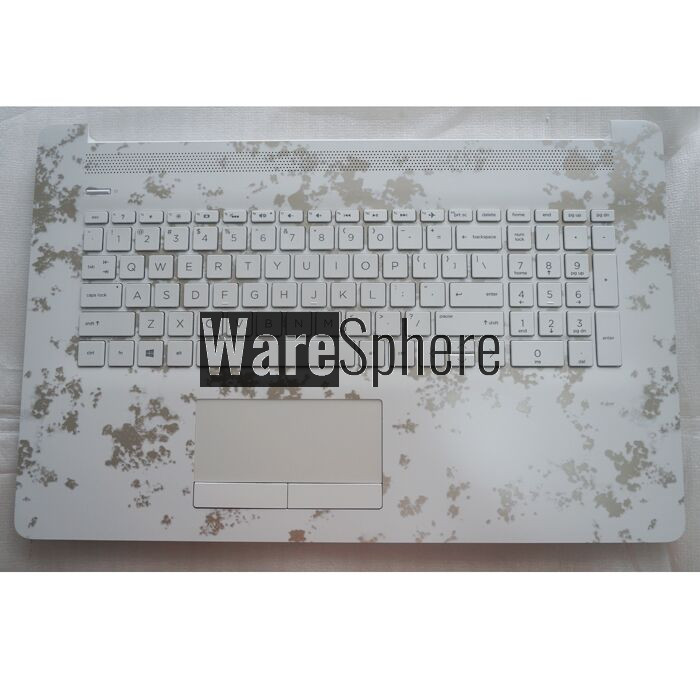Top Cover Upper Case for HP 17-BY Palmrest With Backlit Keyboard 6070B1308106 iridescent ceramic white L28091-001 US 