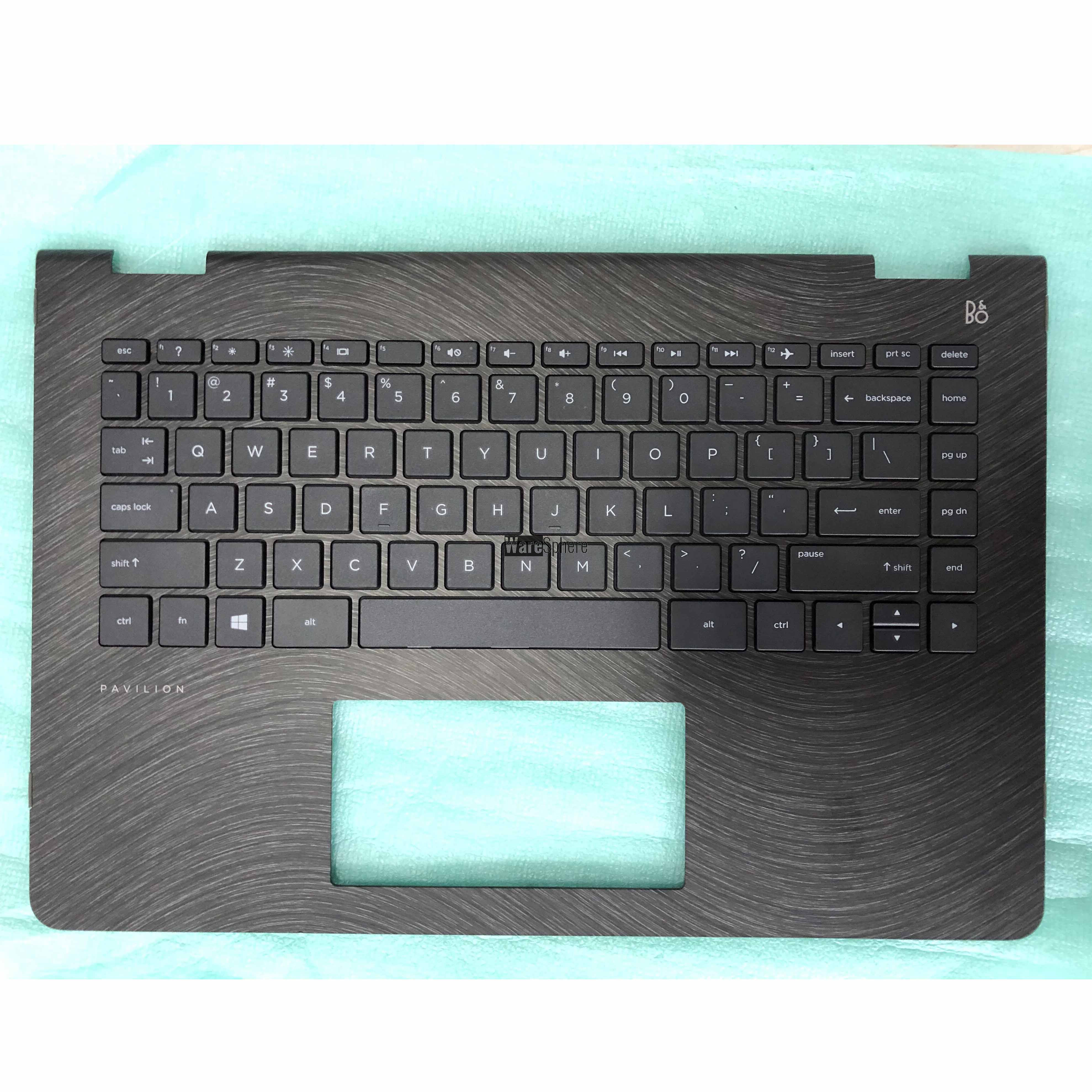 Top Cover Upper Case for HP Pavilion X360 14-BA With Keyboard 4600BZ0F000 924117-001 Palmrest  Black US