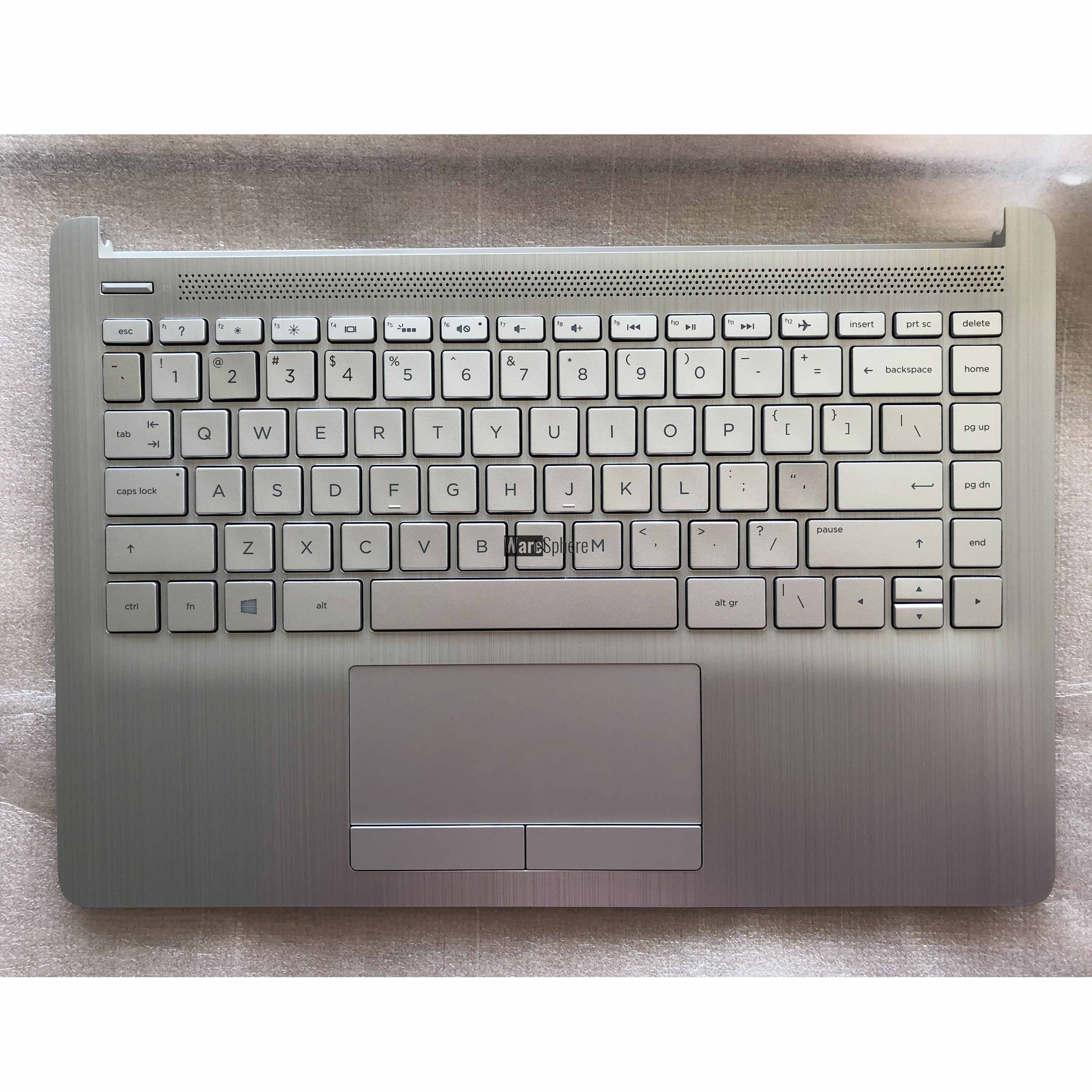 Top Cover Upper Case Palmrest For HP 14-CF  Backlit Keyboard Touchpad L48647-001 Silver