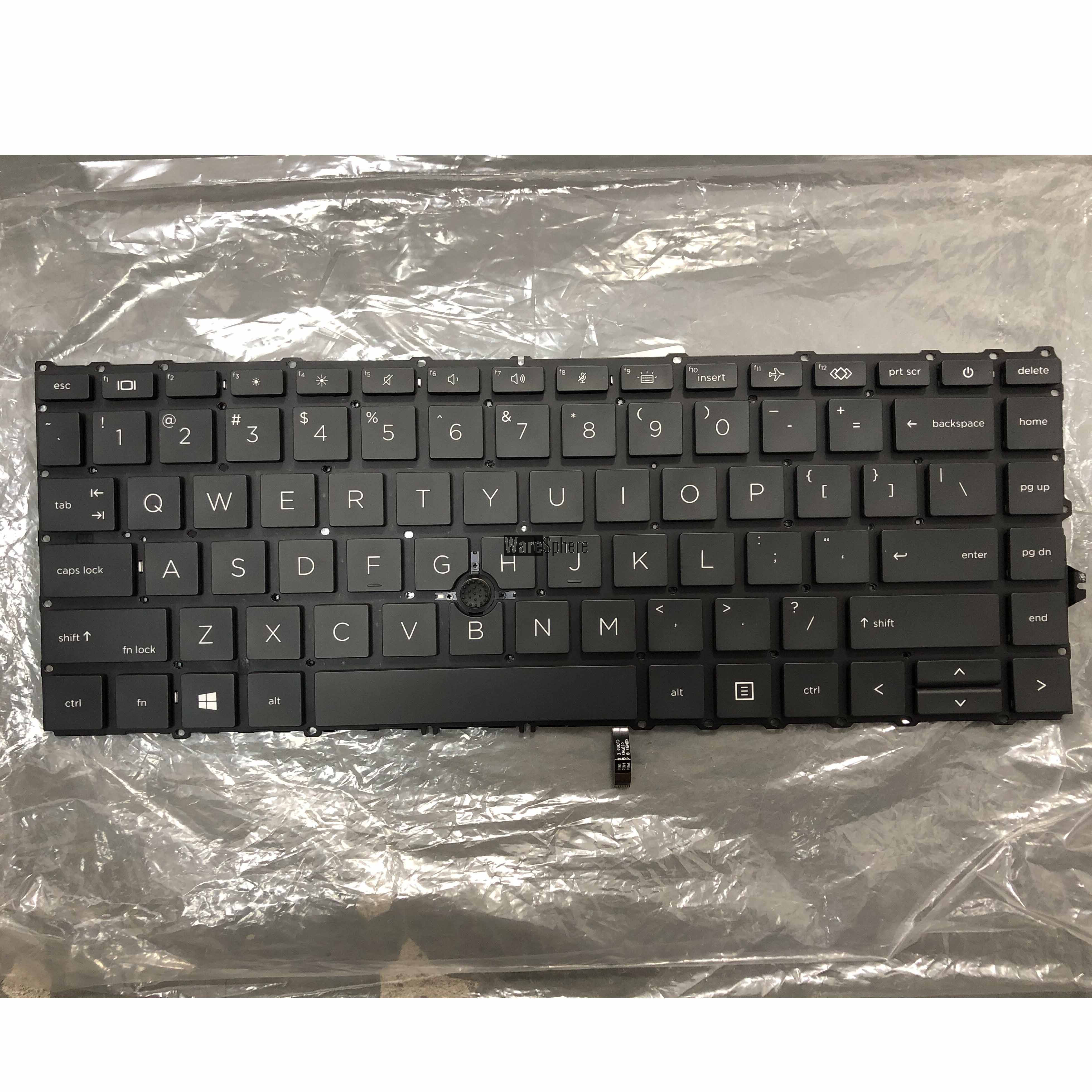 Laptop US Backlit Keyboard for HP ELITEBOOK 840 G7 Black