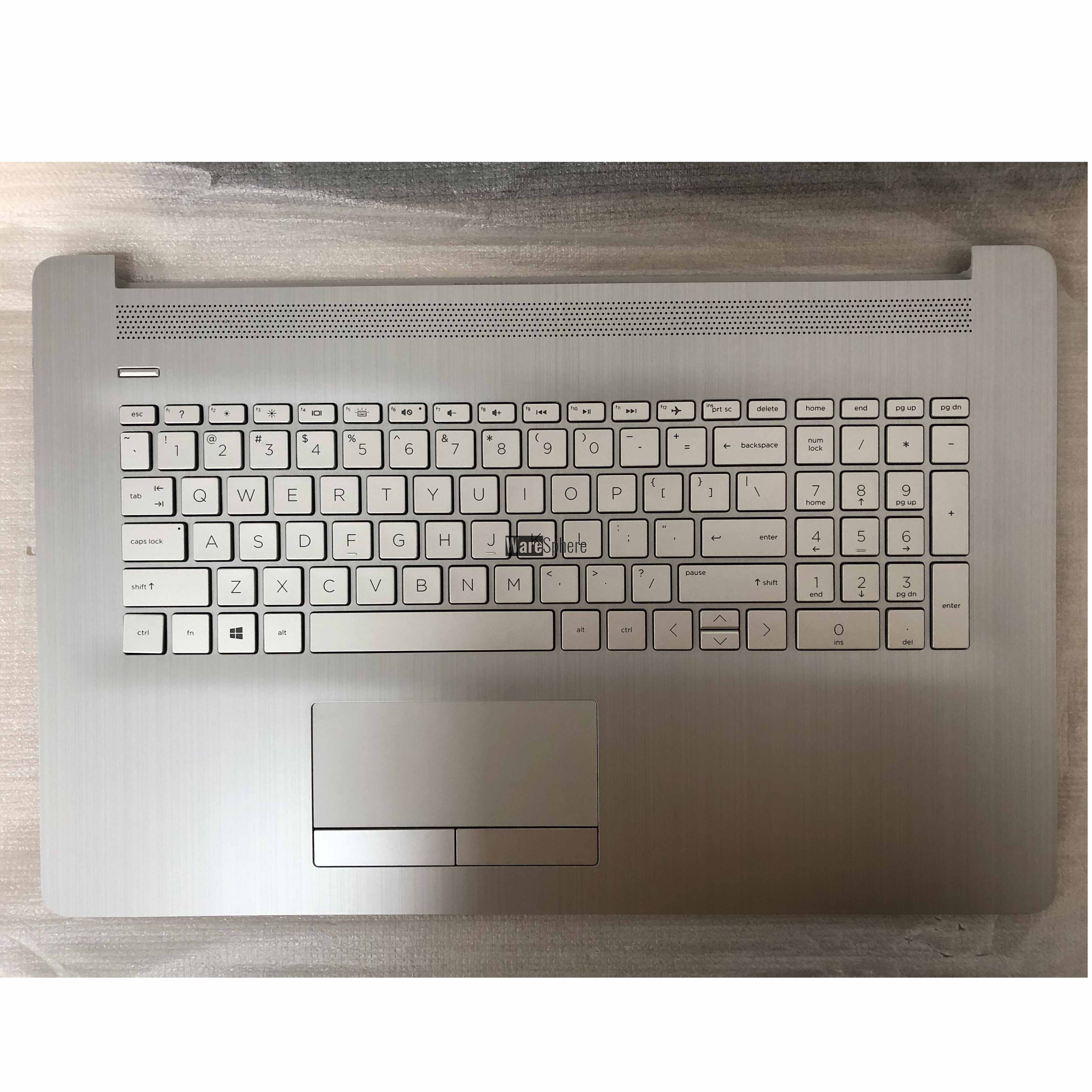 Top Cover Upper Case for HP 17-BY Palmrest With Backlit Keyboard With PTP Touchpad Without ODD 6070B1714503  L92784-001 Silver US 