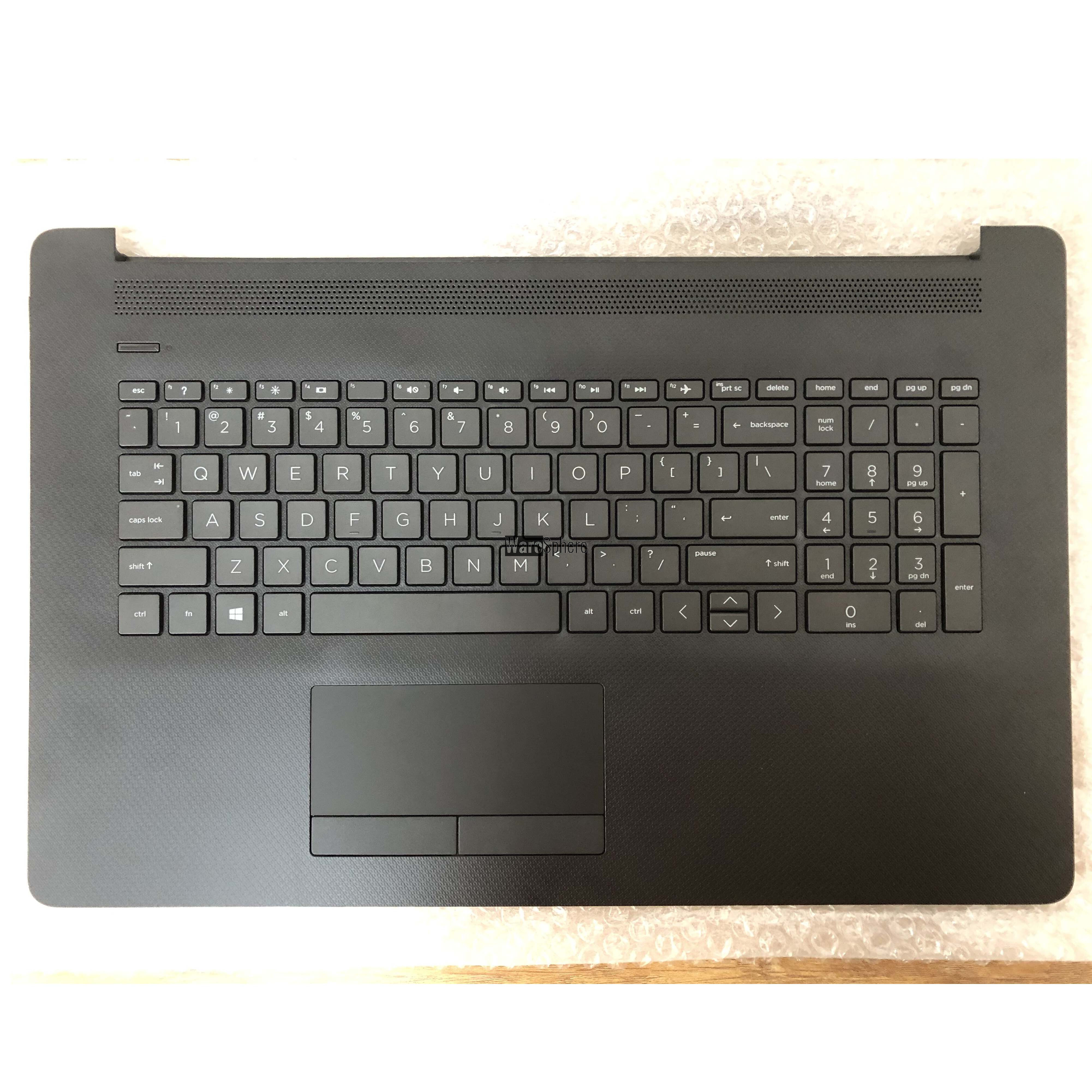 Top Cover Upper Case for HP 17-BY Palmrest With Keyboard With ODD With PTP Touchpad L92780-001 6070B1546701 Jet Black MSKT US 