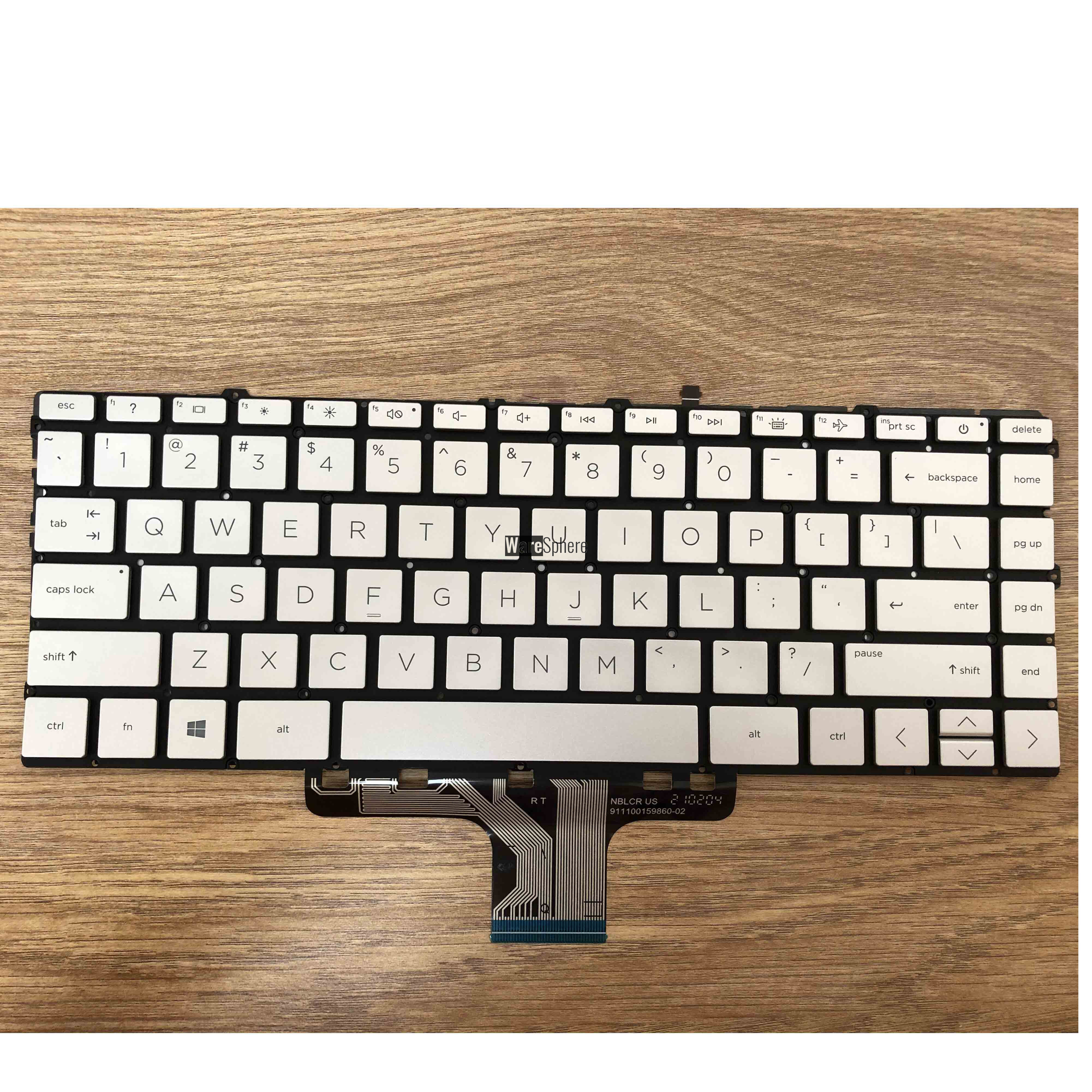 Backlit Keyboard for HP PAVILION X360 14-DW  Silver