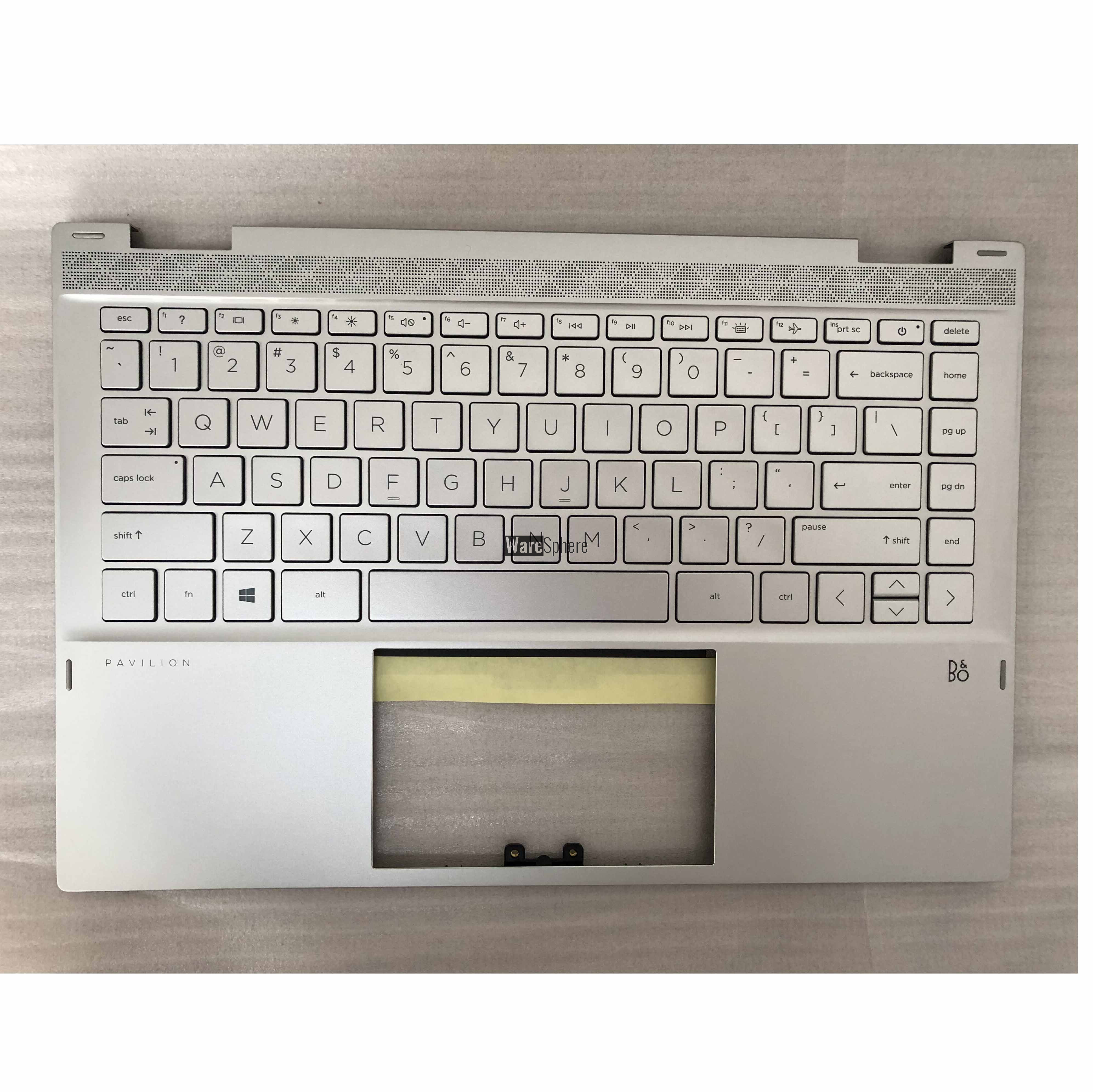 Top Cover Upper Case for HP PAVILION X360 14-DW  With Backlit Keyboard L96519-001 Silver