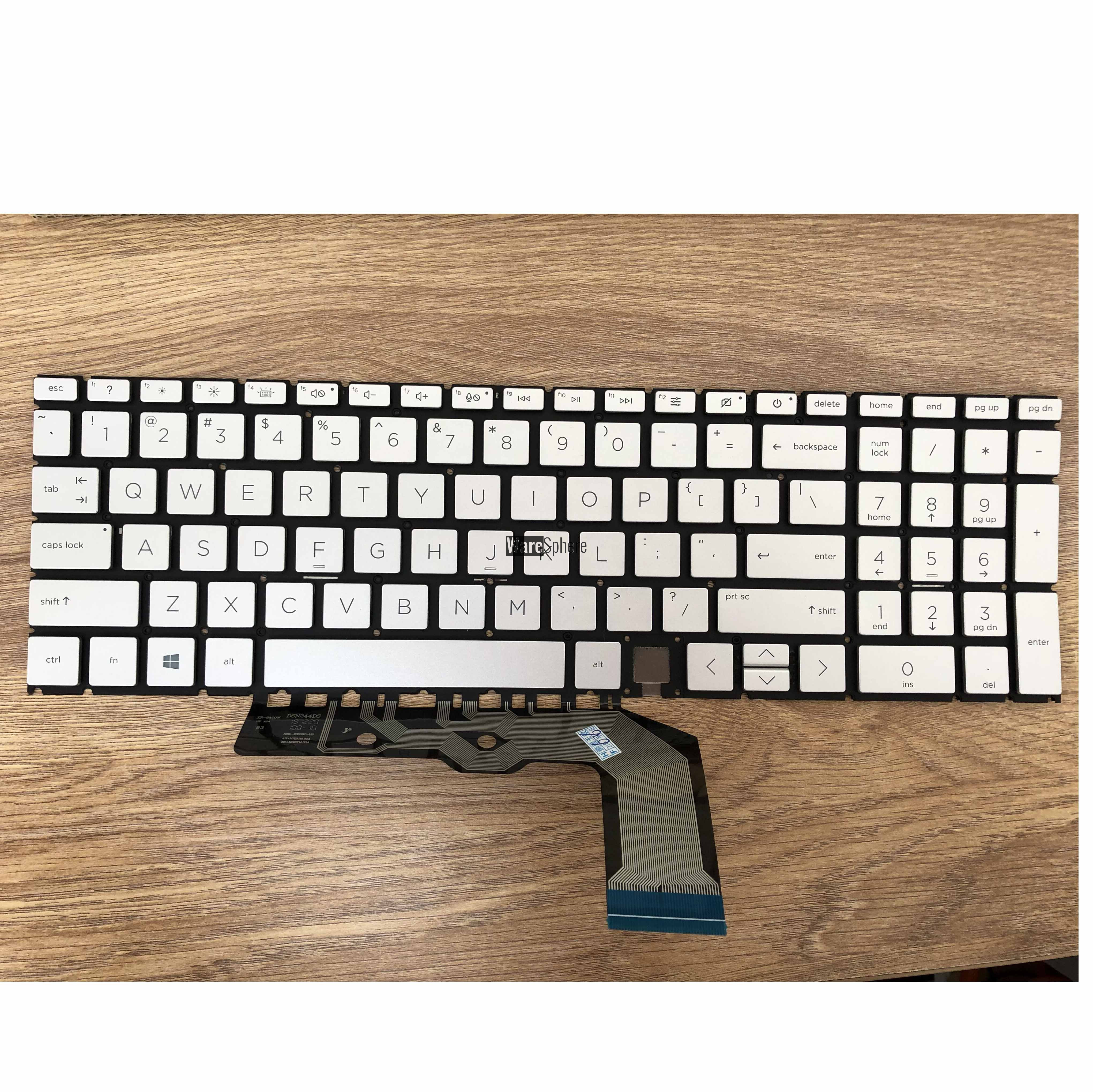 Backlit Keyboard for HP ENVY X360 15-ED Silver