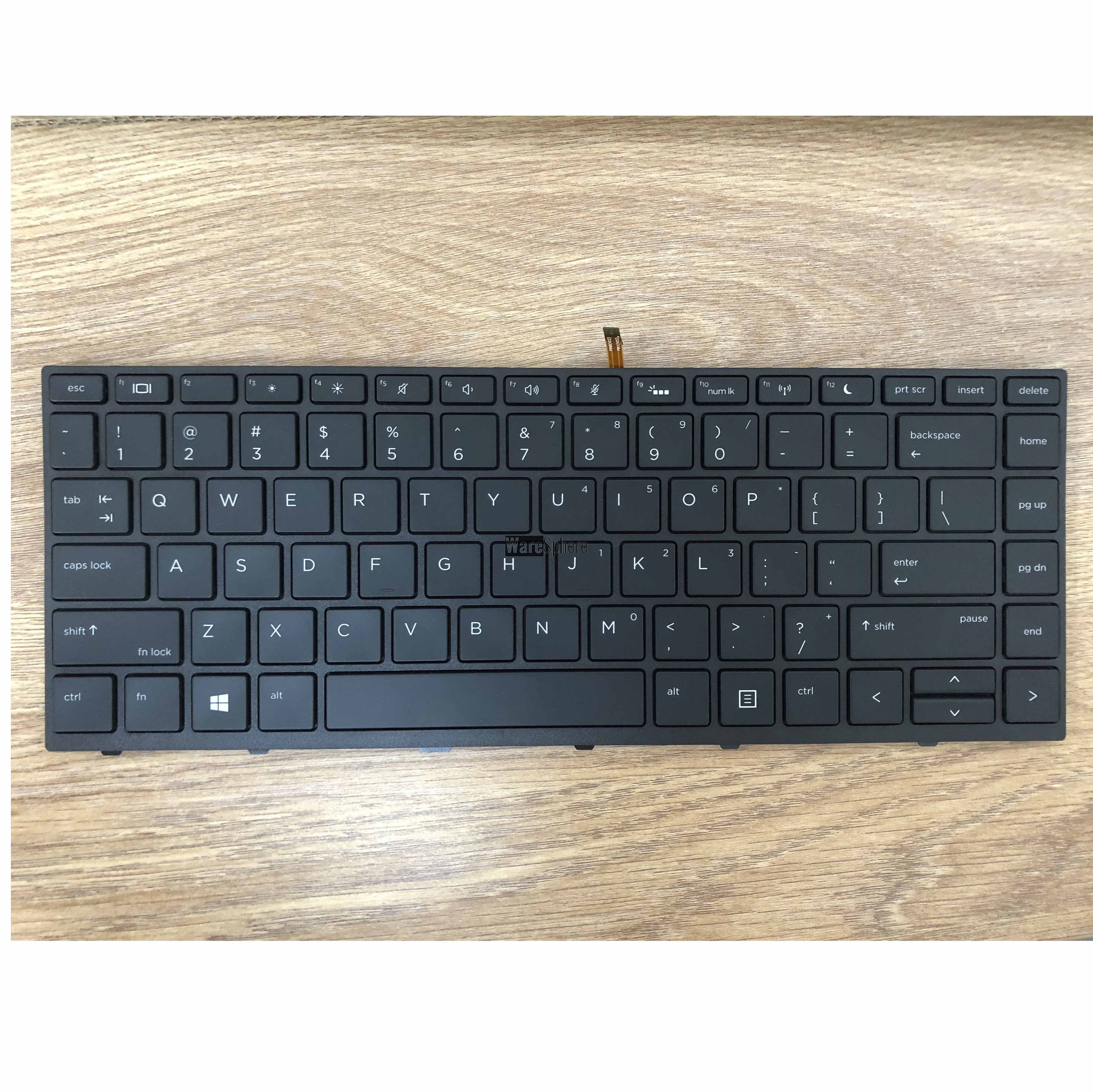 Laptop US Keyboard for HP 440 445 G5 Backlit with Black Frame