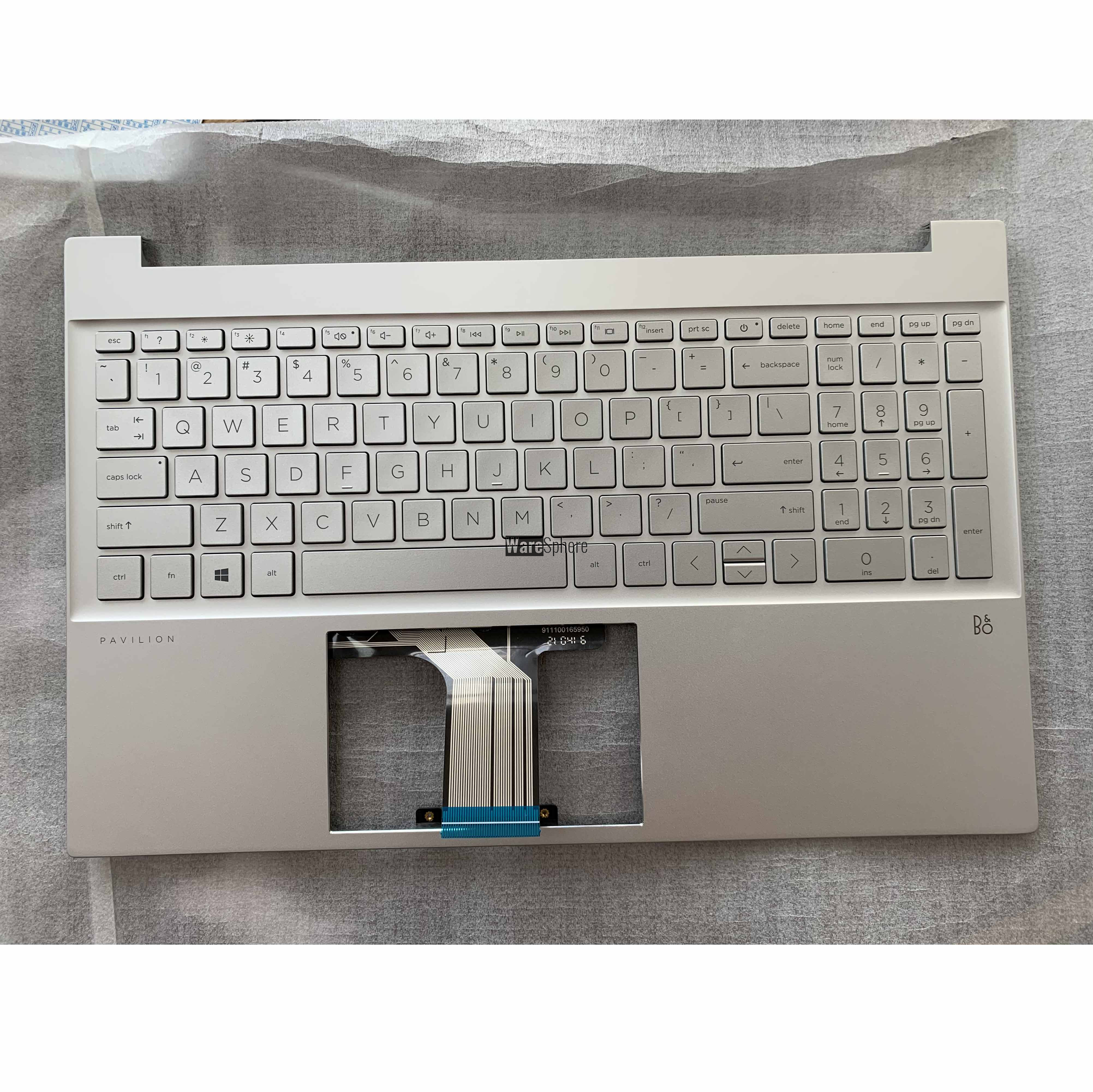 Top Cover Upper Case for HP Pavilion 15-EG Without Fingerprint Hole With Keyboard M08913-001 54G7HTATP40 Silver