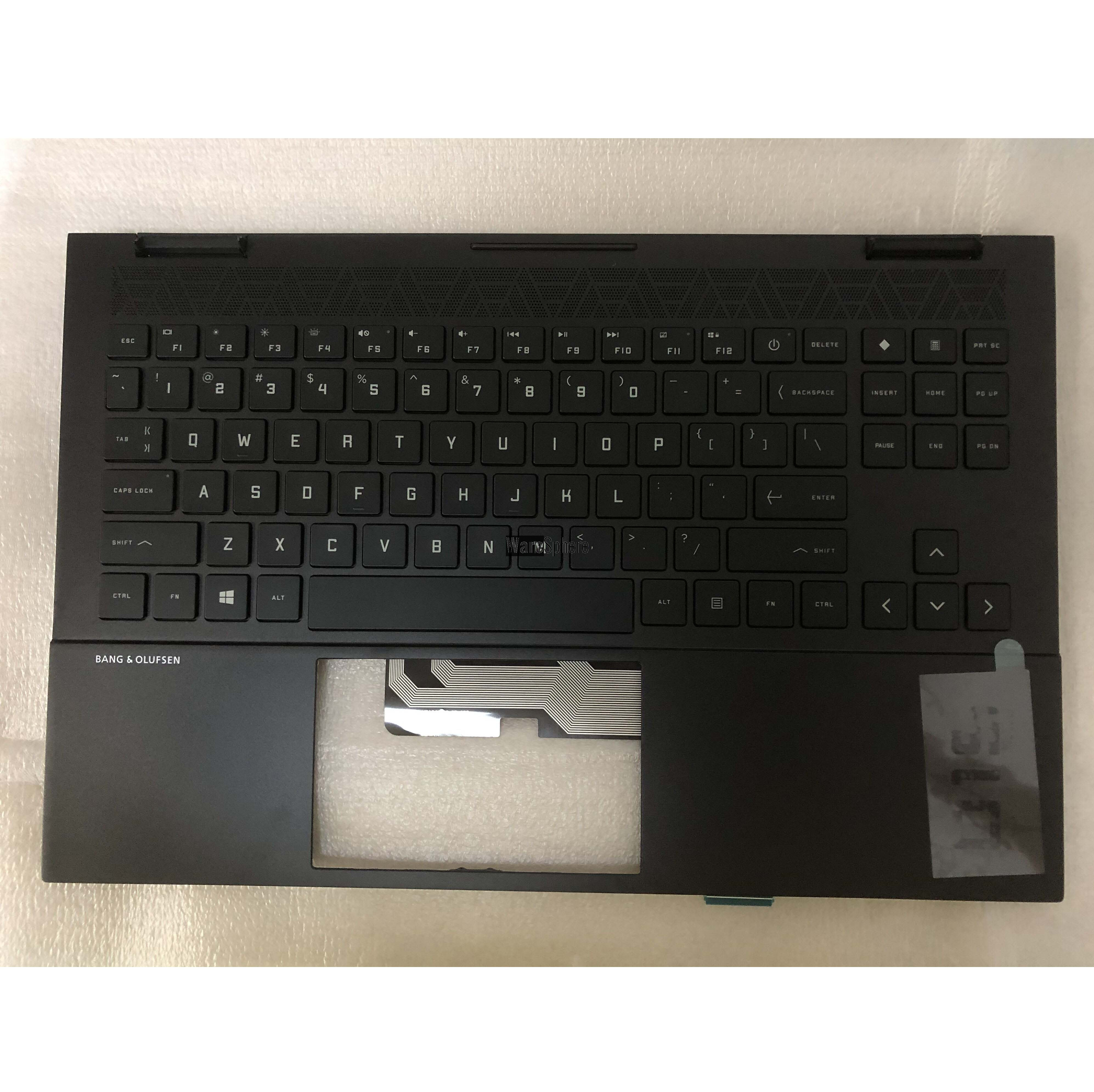 Top Cover Upper Case for HP 15-EK TDB Palmrest With RGB Backlit Keyboard M00840-001 Black