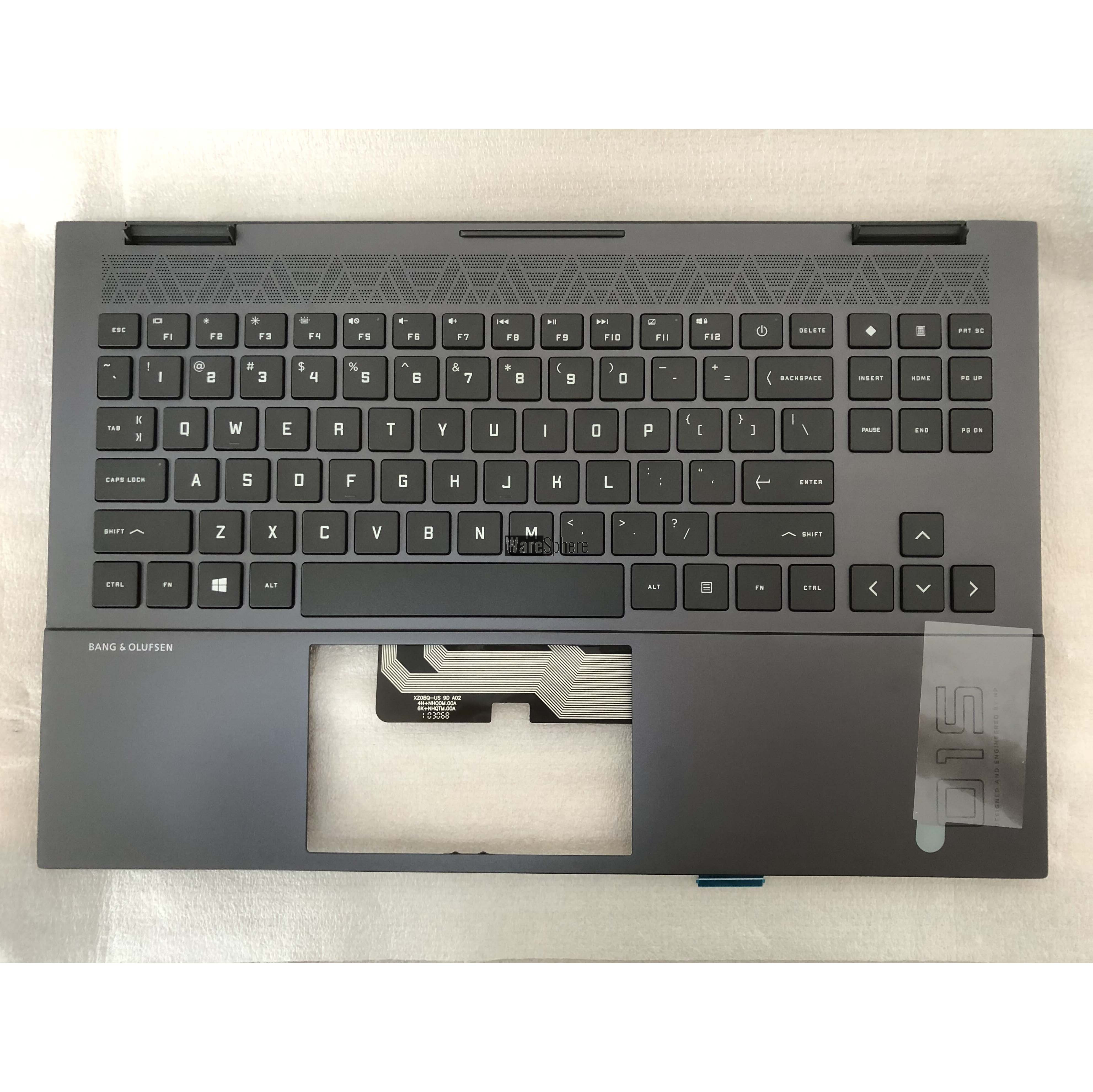 Top Cover Upper Case for HP 15-EN With White Backlit Keyboard M00666-001 Gray