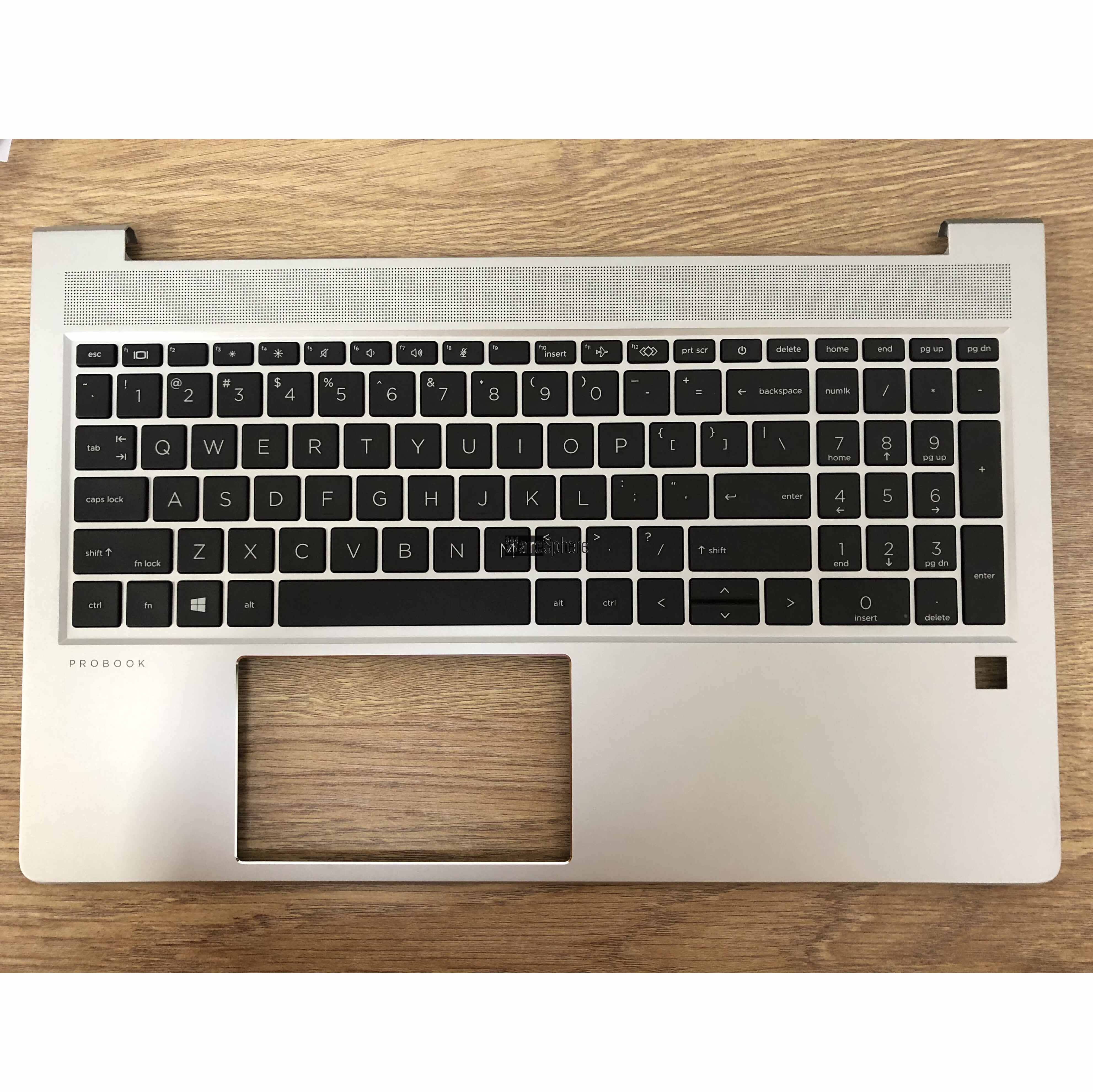 Top Cover Upper Case for HP Probook 15 450 G8 Palmrest WIth Nonbacklit Keyboard M21740-001 Silver