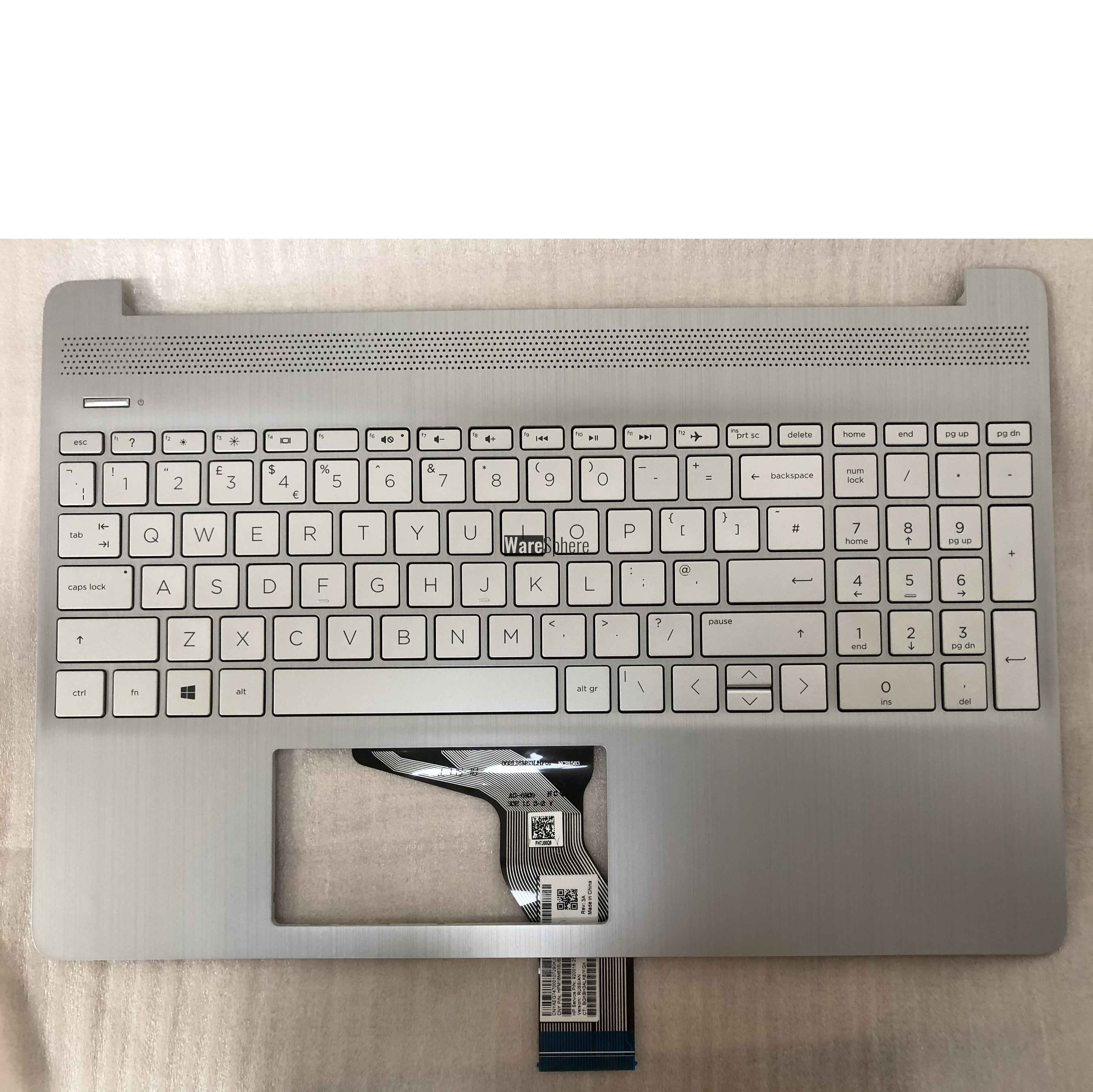 Top Cover Upper Case for Hp  15-DY Palmrest With Keyboard M17184-031 Silver UK