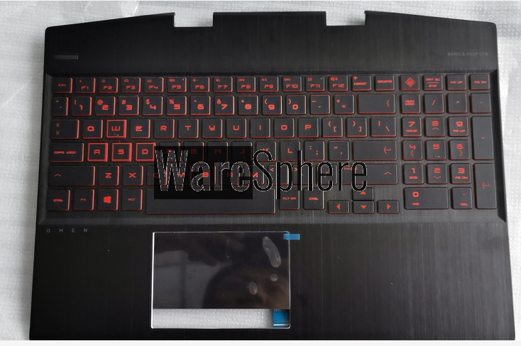 Top Cover Upper Case for HP OMEN 15-DH With RED Backlit Keyboard L57322-001 Black
