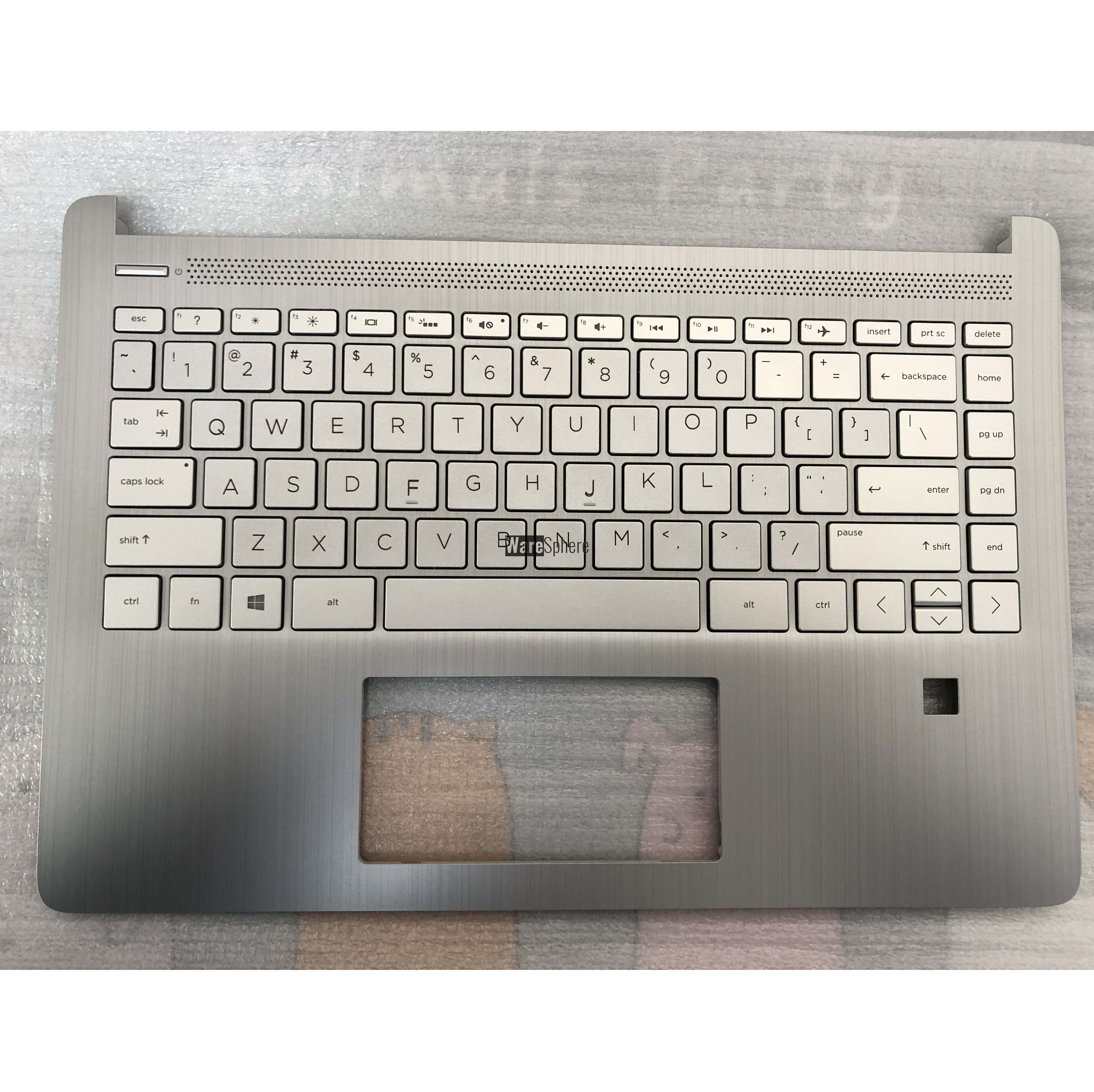 Top Cover Upper Case for HP 14-DQ With Backlit Keyboard Fingerprint Hole L61507-001 EA0PA004010 Silver