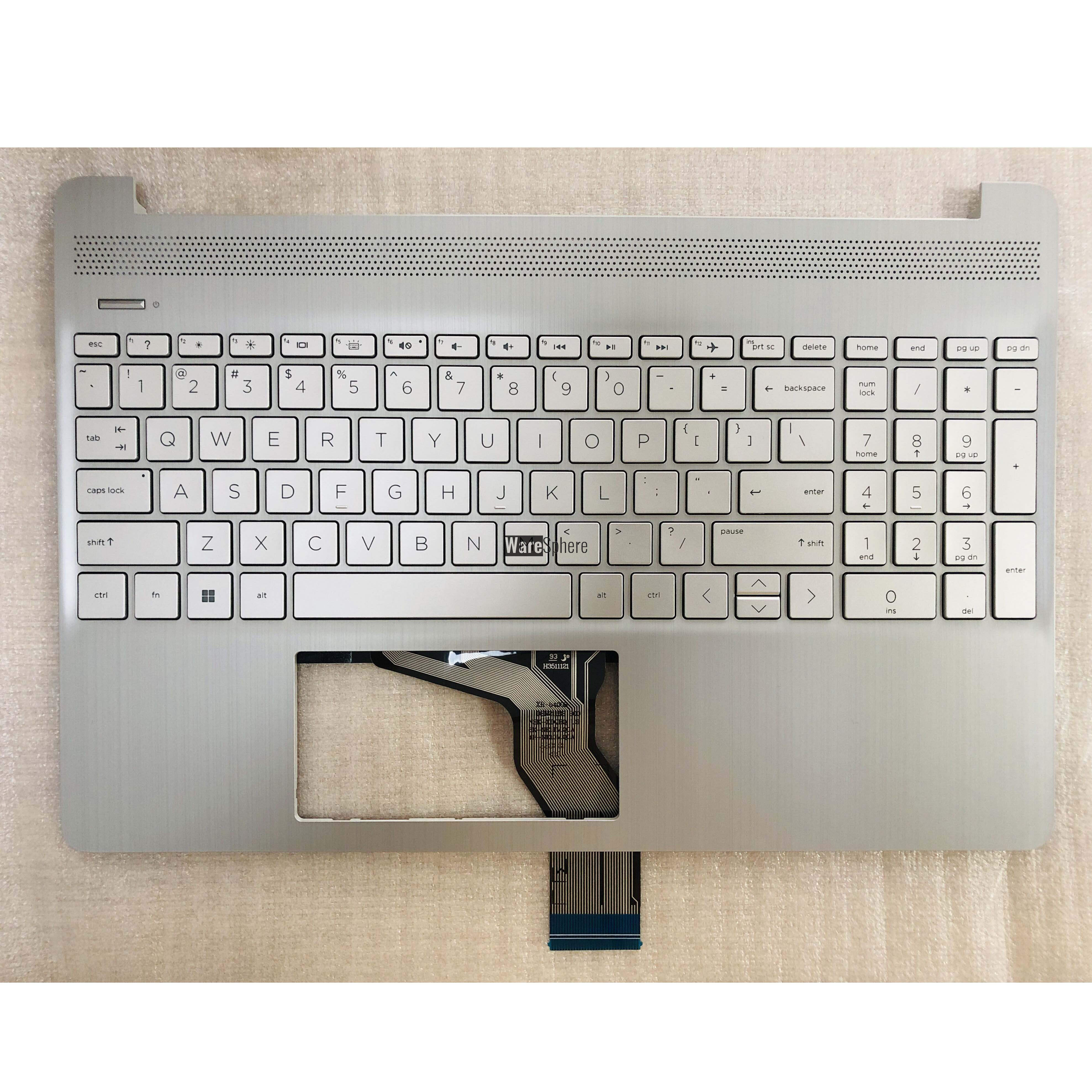 Top Cover Upper Case for HP 15-DY Palmrest With Backlit Keyboard M17185-001 EA0P5006010 Silver