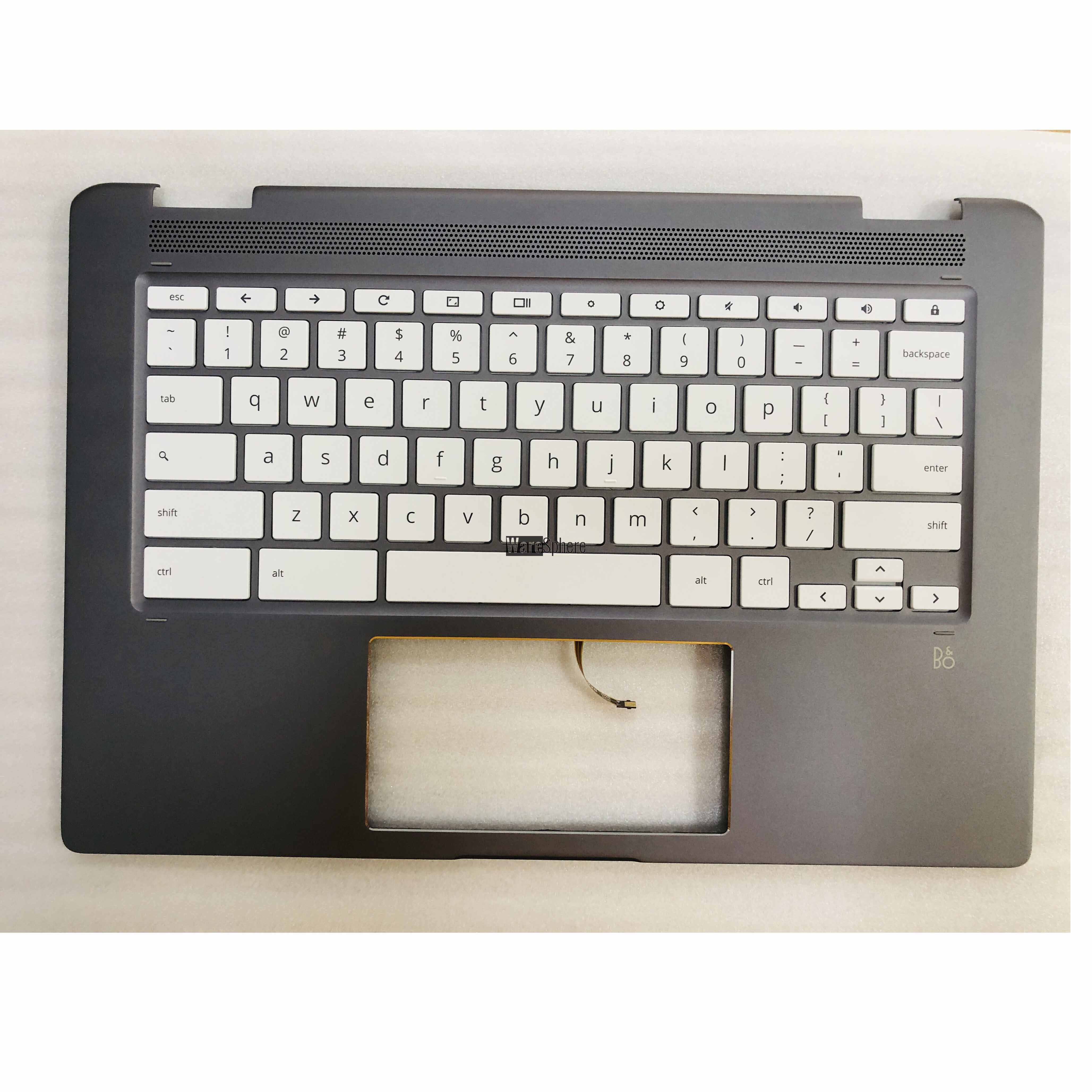 Top Cover Upper Case for HP Chromebook 14B-CA With Backlit Keyboard L73306-001 4F0G9TATP80 Gray