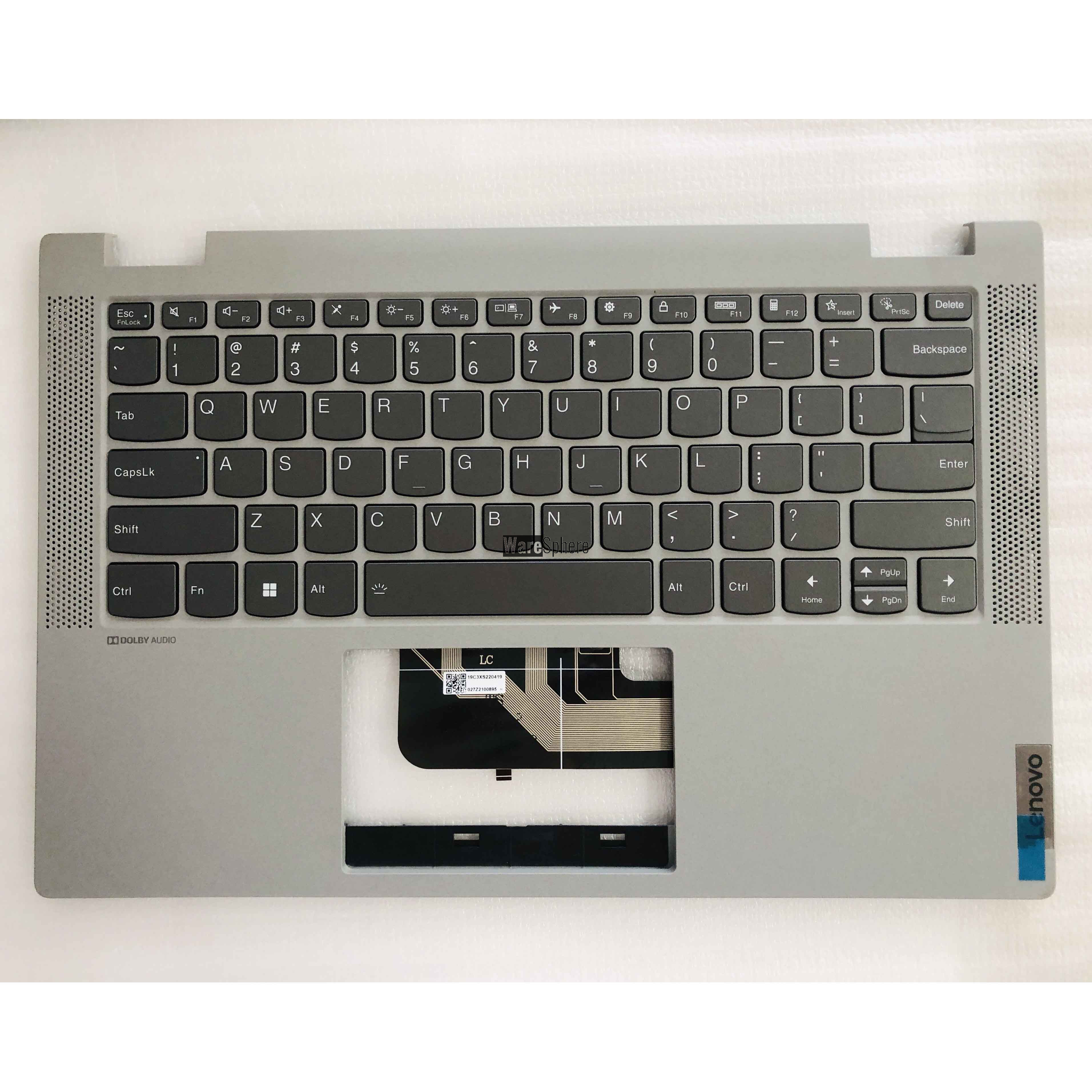 Top Cover Upper Case for Lenovo ideapad Flex 5-14IIL05 With Backlit Keyboard 5CB0Y85300 4600MD0B0001 Silver