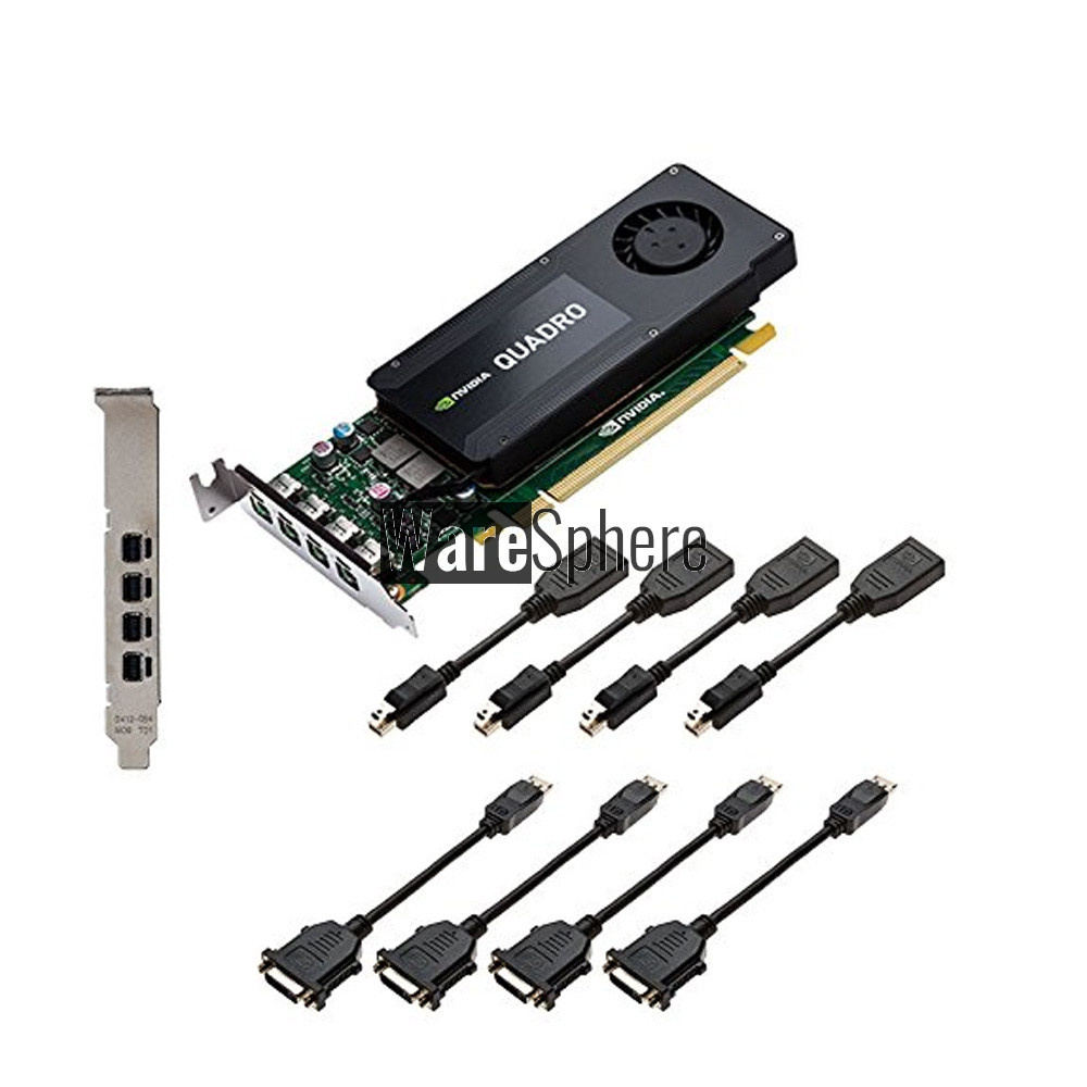 4GB GDDR5 PNY HP Nvidia Quadro K1200 Grafikkarte VCQK1200DVI-PB