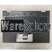Top Cover Upper Case for HP Pavilion x360 14-cd Palmrest with RU Keyboard Black  Silver Side