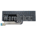 Laptop US Backlit Keyboard for Dell g3 3590 Black Blue words