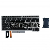 Laptop US Keyboard for Lenovo Thinkpad L490 E480 E485 E490 E495 with Backlit Silver Frame Point 1YN449 01YN449