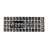 Keyboard Russian sticker for more than 10 laptop and table pc Black bottom white letter RU version stickers 1 pcs 1 Lot