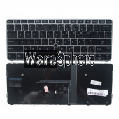 US Laptop keyboard for HP elitebook 725 G3 820 828 G4  Backlit Silver Frame 