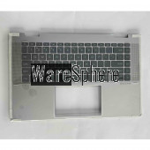 Top Cover Upper Case Palmrest for HP Envy x360 15-FE With Backlite Keyboard N49283-001 Natural Silver Aluminum