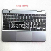 Laptop Palmrest Upper Case Top Cover with Keyboard Trackpad Assembly Replacement for Samsung 12 XE521QAB Chromebook BA98-02447A - Gray
