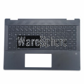 Top Cover Upper Case for HP Pavilion X360 14-DH Palmrest With Keyboard L53794-001 Sliver Side 