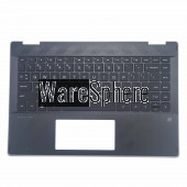 Top Cover Upper Case for HP Pavilion X360 14-DH Palmrest With Backlit Keyboard L53795-001 Silver Side 