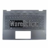 Top Cover Upper Case for HP Pavilion x360 14-cd Palmrest with US Keyboard 4600E812000 L18947-001  Black Silver Side