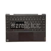 Top Cover Upper Case for Lenovo 300e Chromebook 2nd Gen MTK Palmrest with Keyboard Touchpad 5CB0T95165 5CB0X55512 Black US